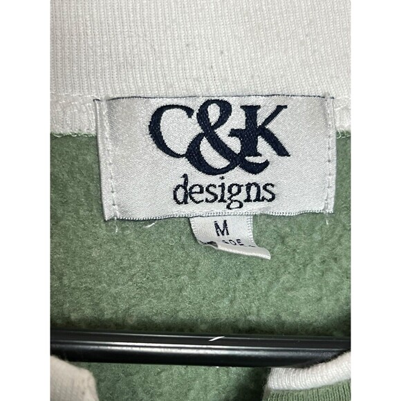 VTG Women's Grandma Knit Embroidered Holiday Full Button Cardigan Sweatshirt M - Picture 5 of 11